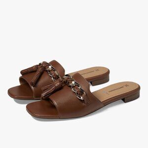 Johnston & Murphy Lilly Chain Leather Slide Slippers Size 7.5